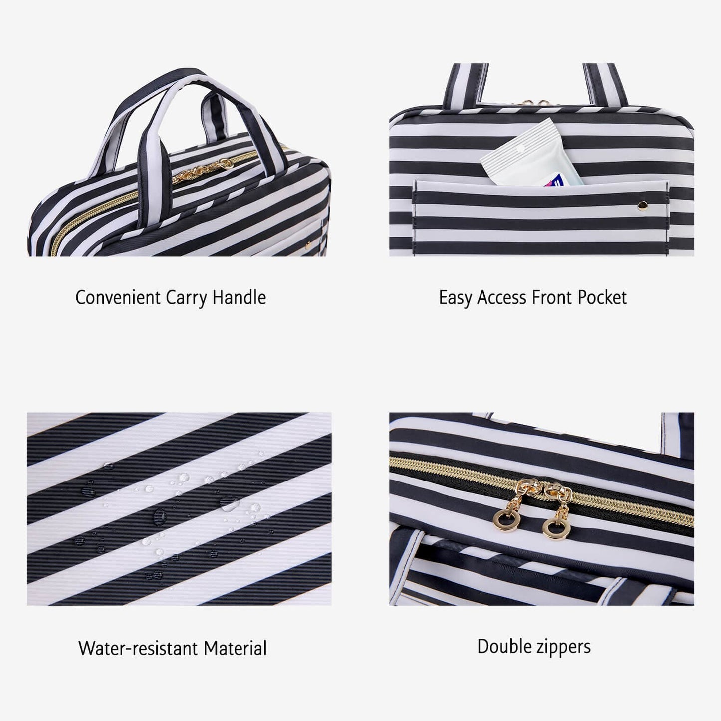 Bonchemin Stripes Space Saver Toiletry Bag