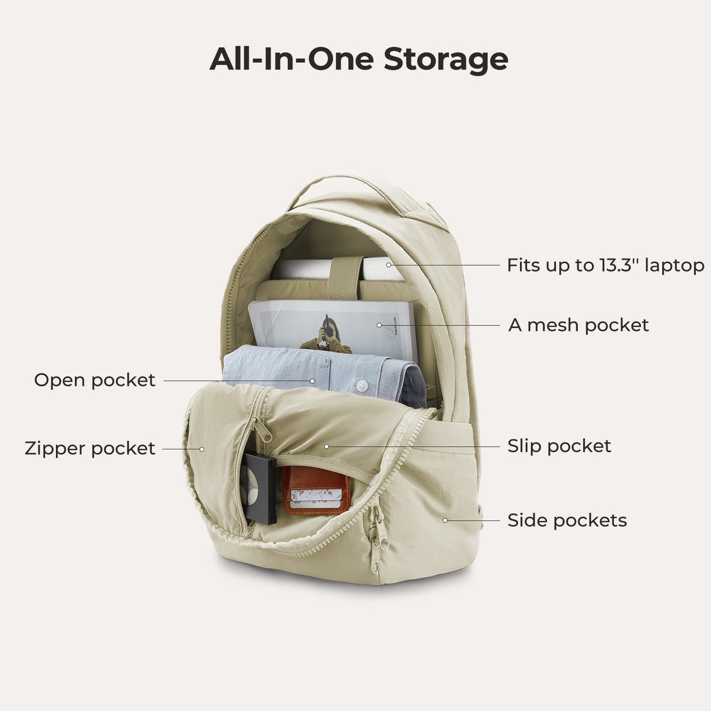 Zoraesque 14L Featherlight 13.3 Inch Backpack