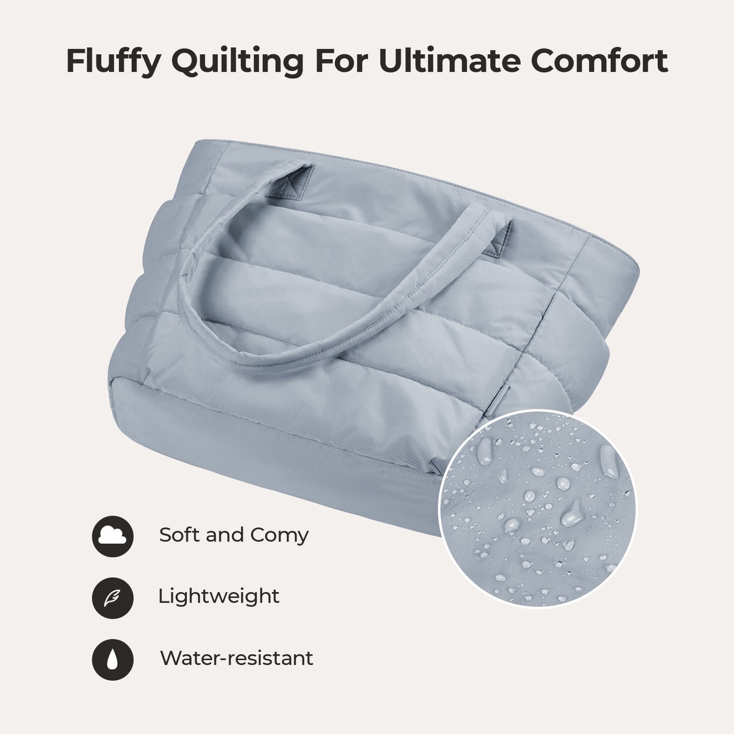 20L Puffy Tote Bag med 15,6" laptoprom