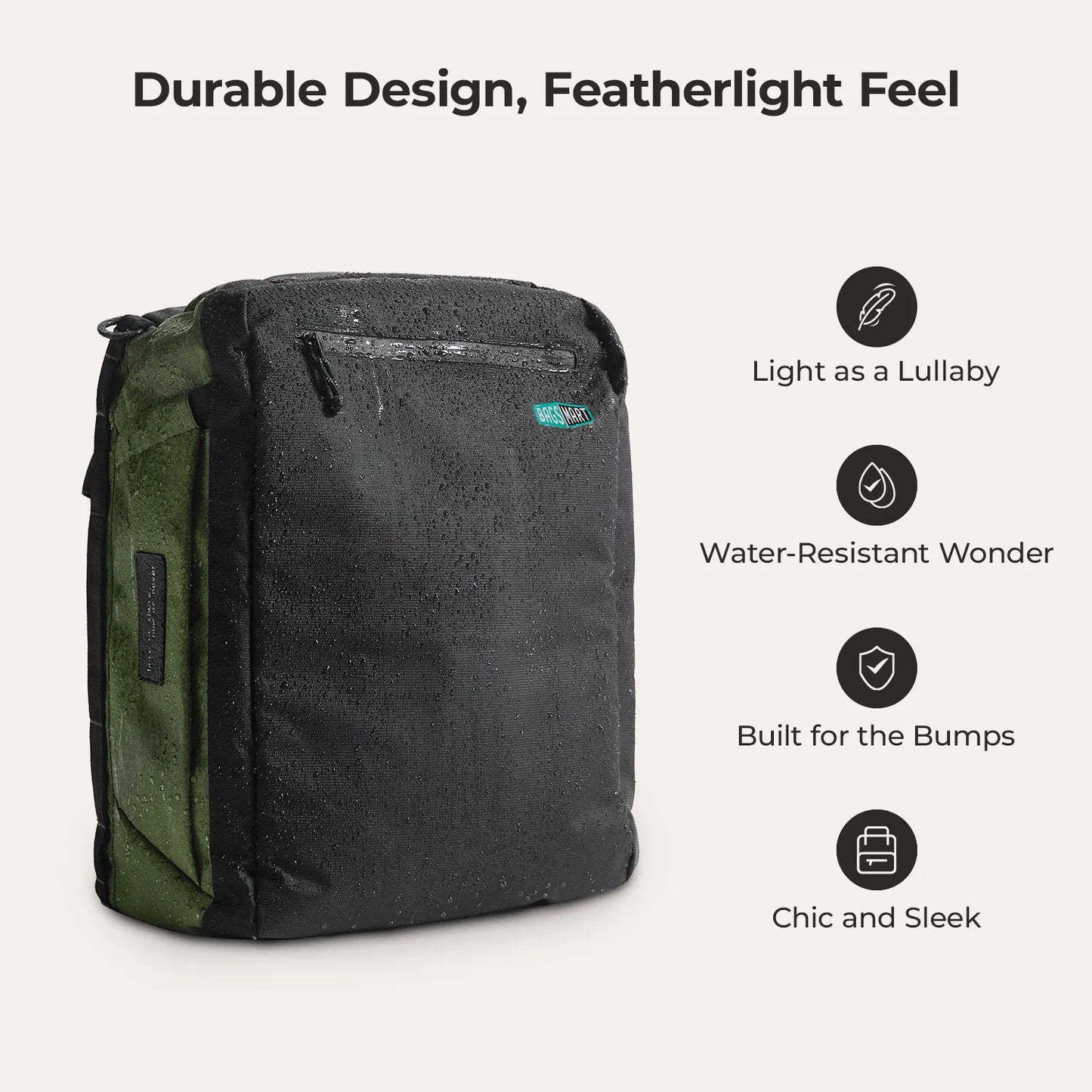 Paz 43L Carry On Travel Duffle Backpack