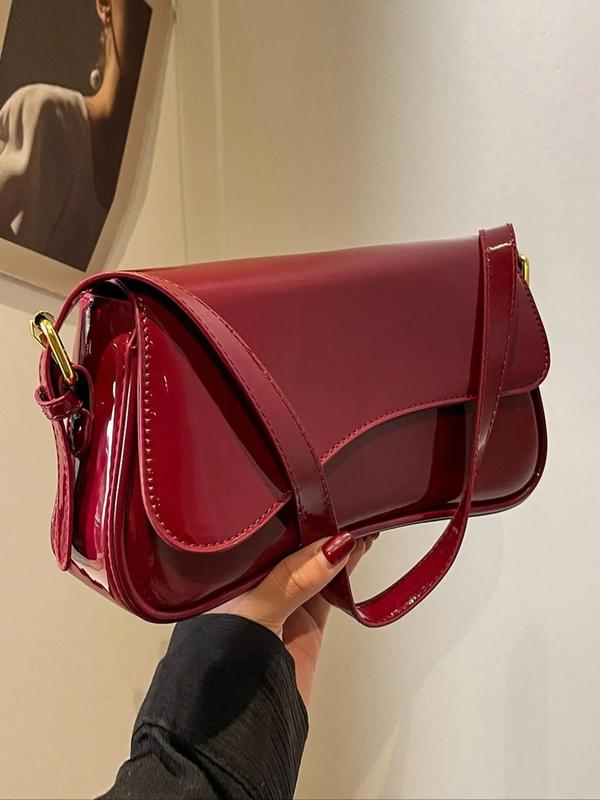 LUXERA - Chic Glossy Saddle Bag