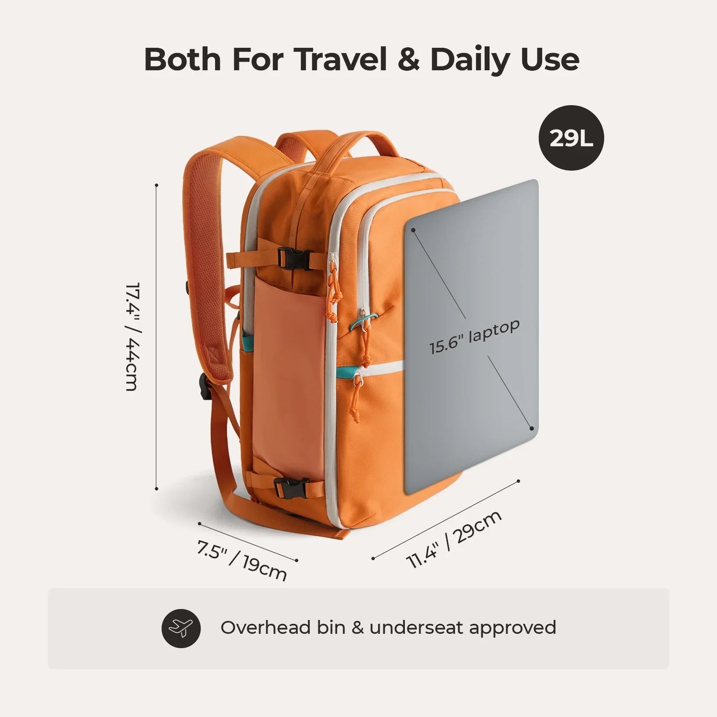 Faro 29L Carry On Travel Backpack Set