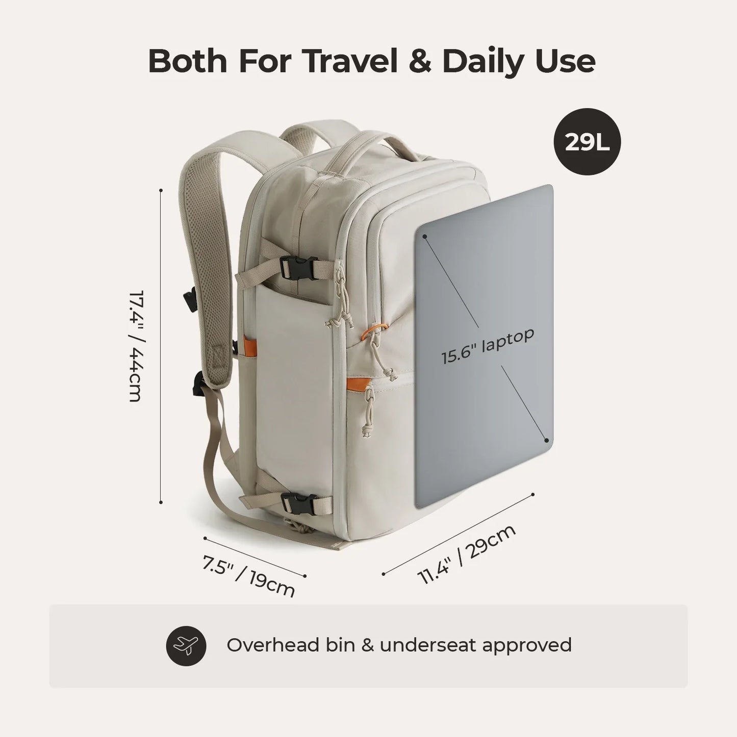 Faro 29L Carry On Travel Backpack Set