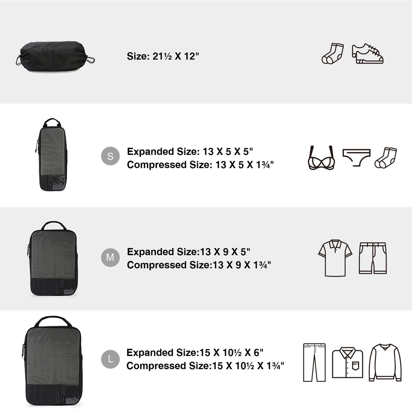 Compression Packing Cubes 6PCS