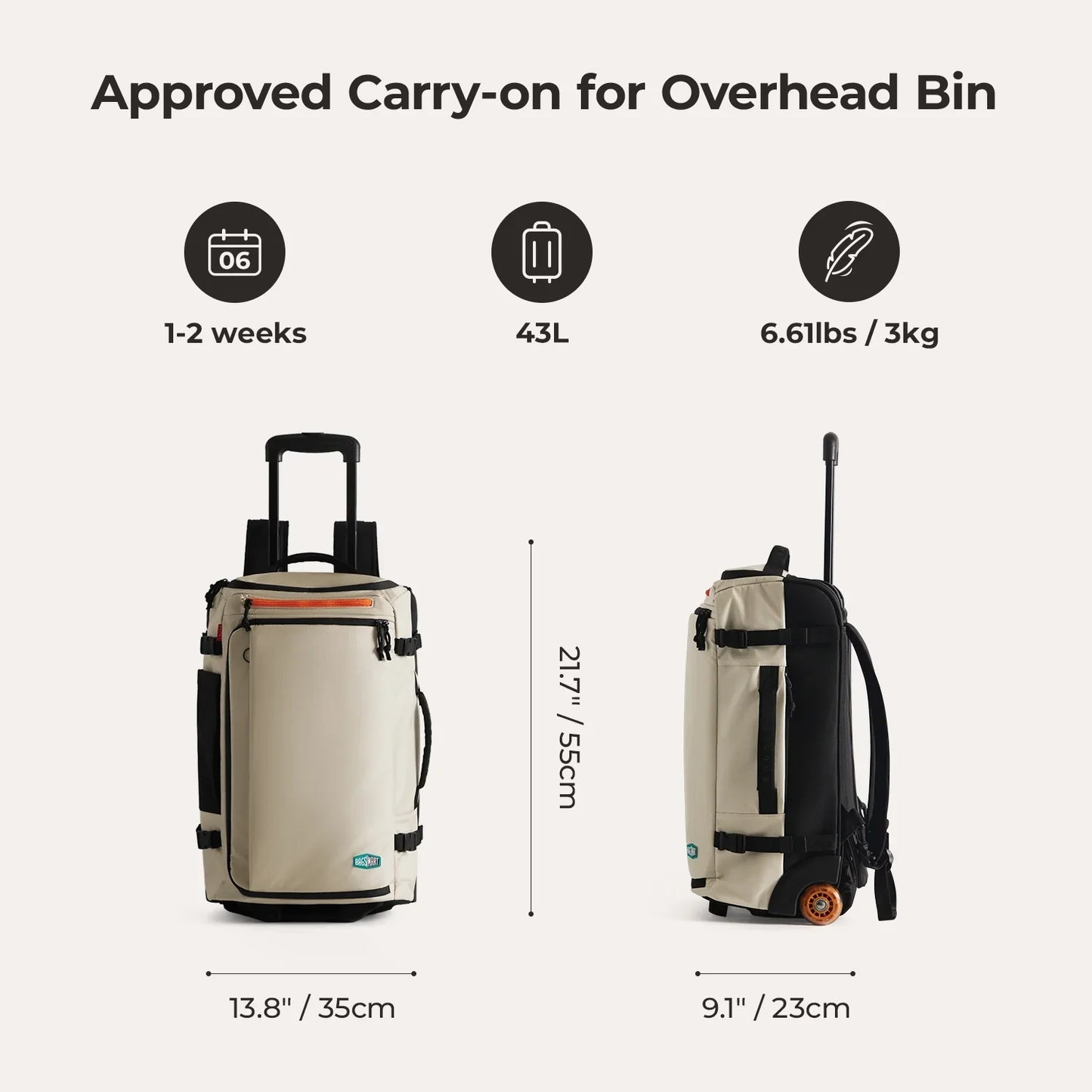 Blast 43L Roller Backpack