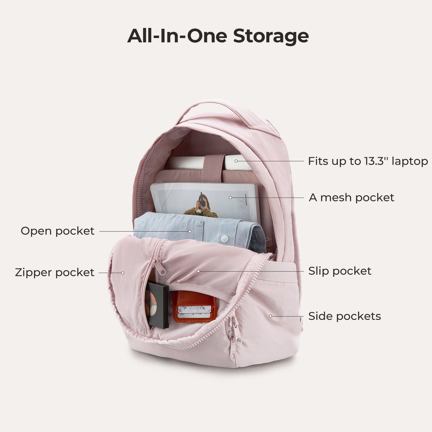 Zoraesque 14L Featherlight 13.3 Inch Backpack