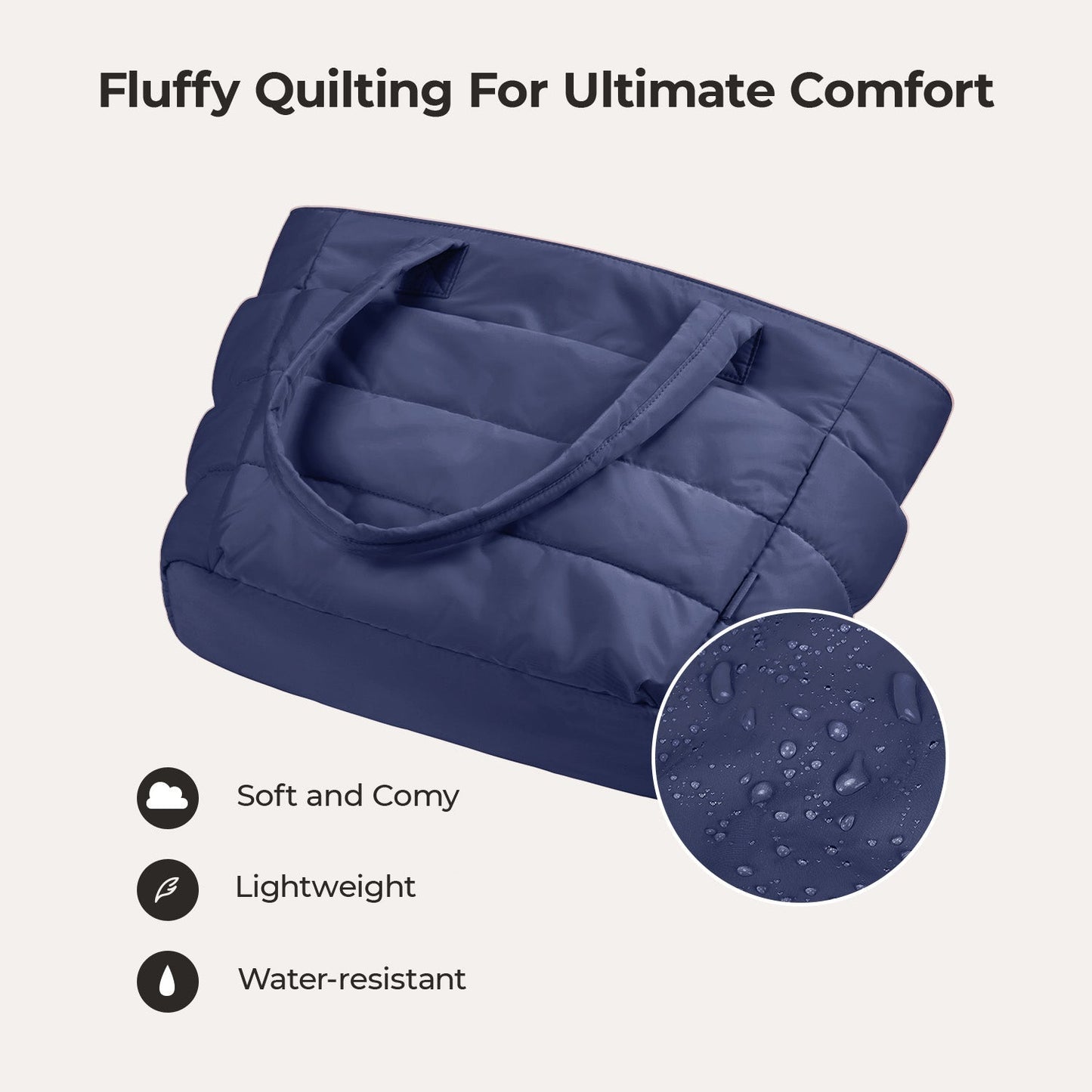 20L Puffy Tote Bag med 15,6" laptoprom