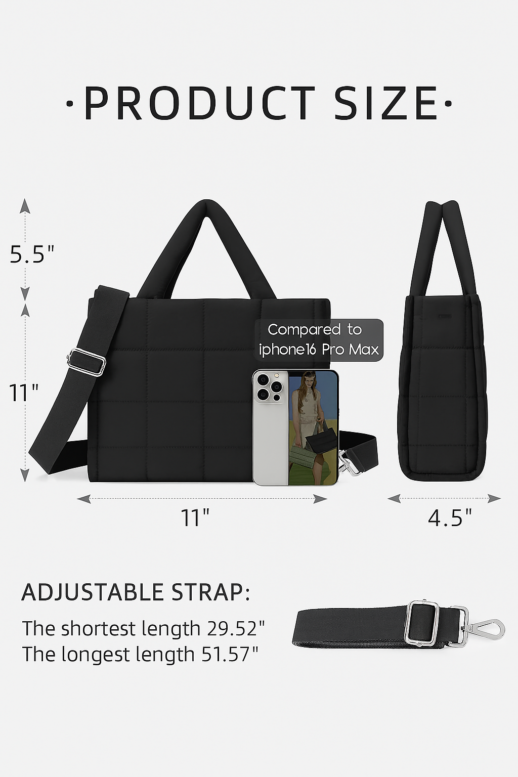 Quilted Puffer Tote Bag