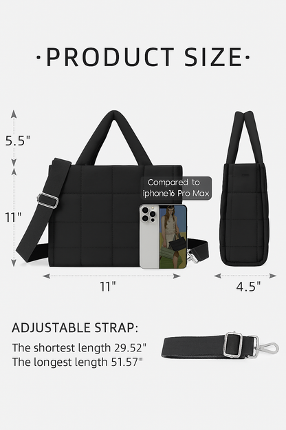 Quilted Puffer Tote Bag