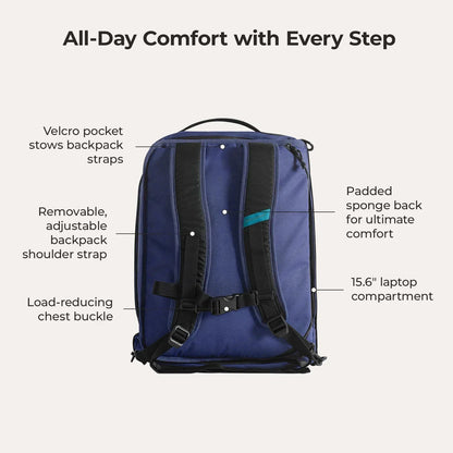 Paz 43L Carry On Travel Duffle Backpack