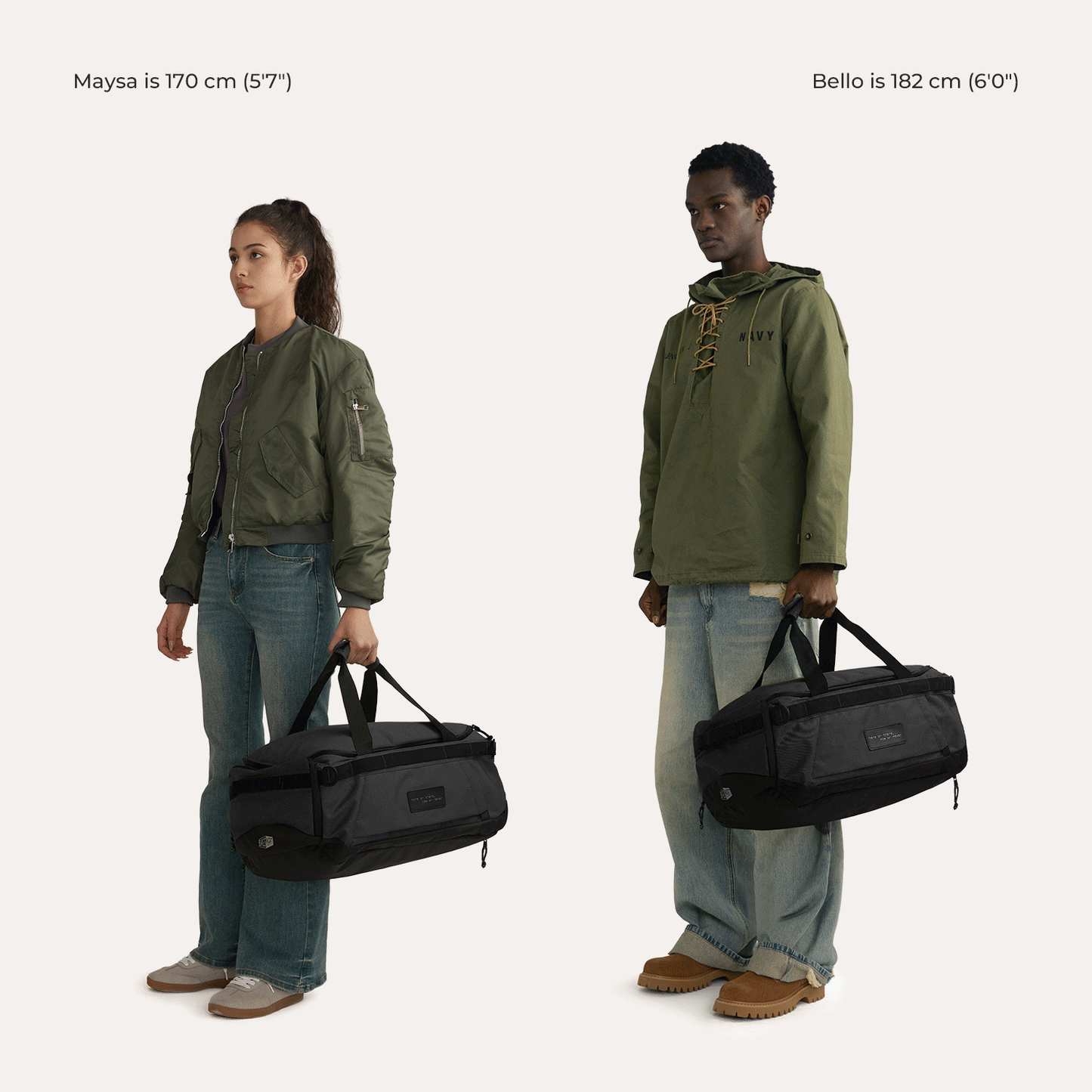 Paz 43L Carry On Travel Duffle Backpack