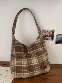 Brown Plaid Wool